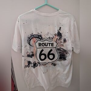 vintage Route 66 Graphic T-Shirt- Light mint